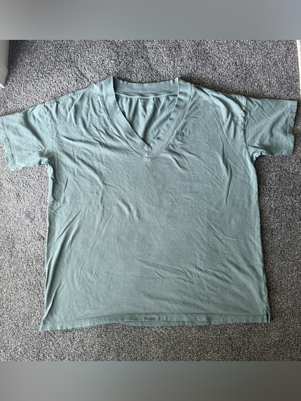 aerie Oversized Green V-Neck Tee